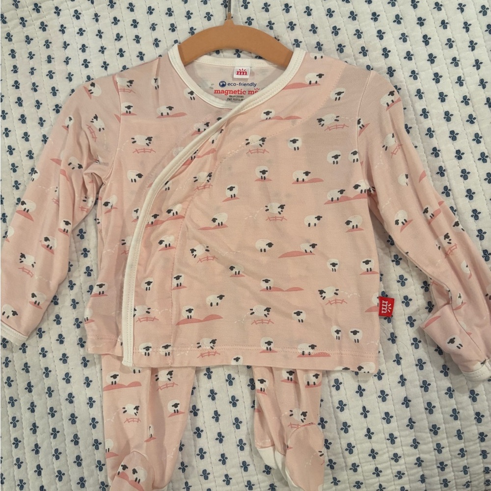 Magnetic Me Blush Sheep Print Kids Pajama Set